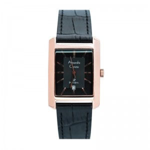 Alexandre Christie AC 1019 Rosegold Black Leather LDLRGBA